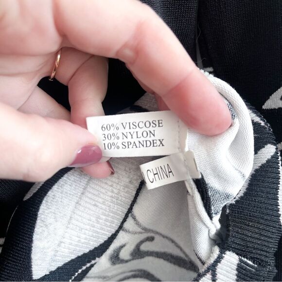 Moeina Collection Sweater Black White Beading Women's S - Picture 4 of 10